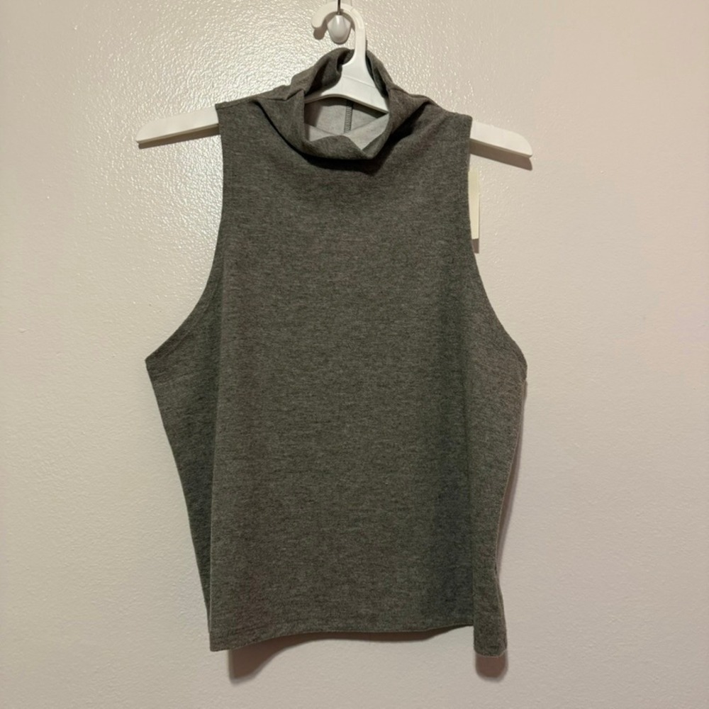 A New Day Womens Sleeveless Turtleneck Mock Neck Tank Top Gray XL